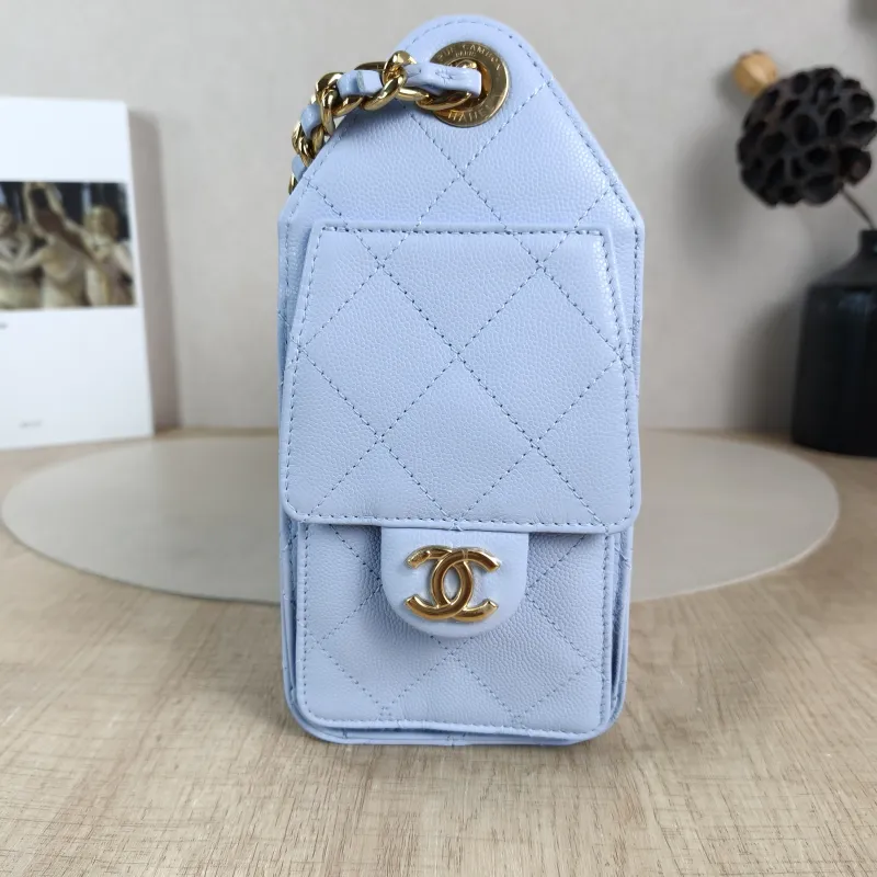 Chanel Crossbody Bag 25Bag Blue Grained Calfskin Mini 22 × 12.5 × 20 cm — detail view 9 of 13