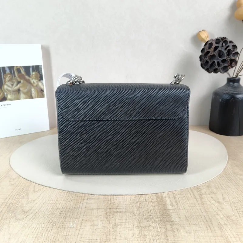 Louis Vuitton Crossbody Bag Twist Black Epi Embossed Calfskin Medium 23 × 9.5 × 17 cm — cover view 4 of 6