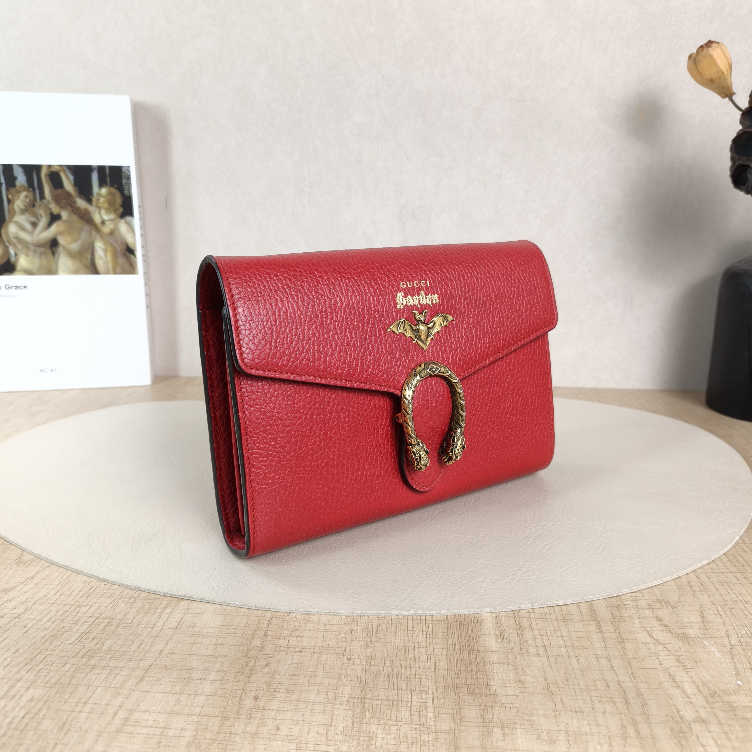 GUCCI Crossbody Bag Dionysus Collection Wallet woc Red Calfskinmini20 × 4 × 14 cm — cover view 3 of 5