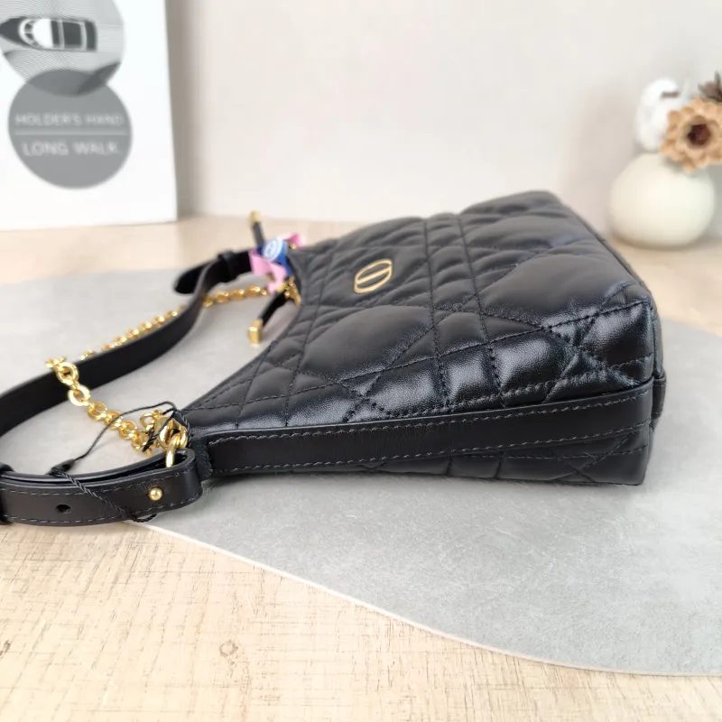 DIOR Shoulder Bag Miss Caro Chain Bag Black Lambskin Mini 19 × 7 × 14 cm — detail view 6 of 14