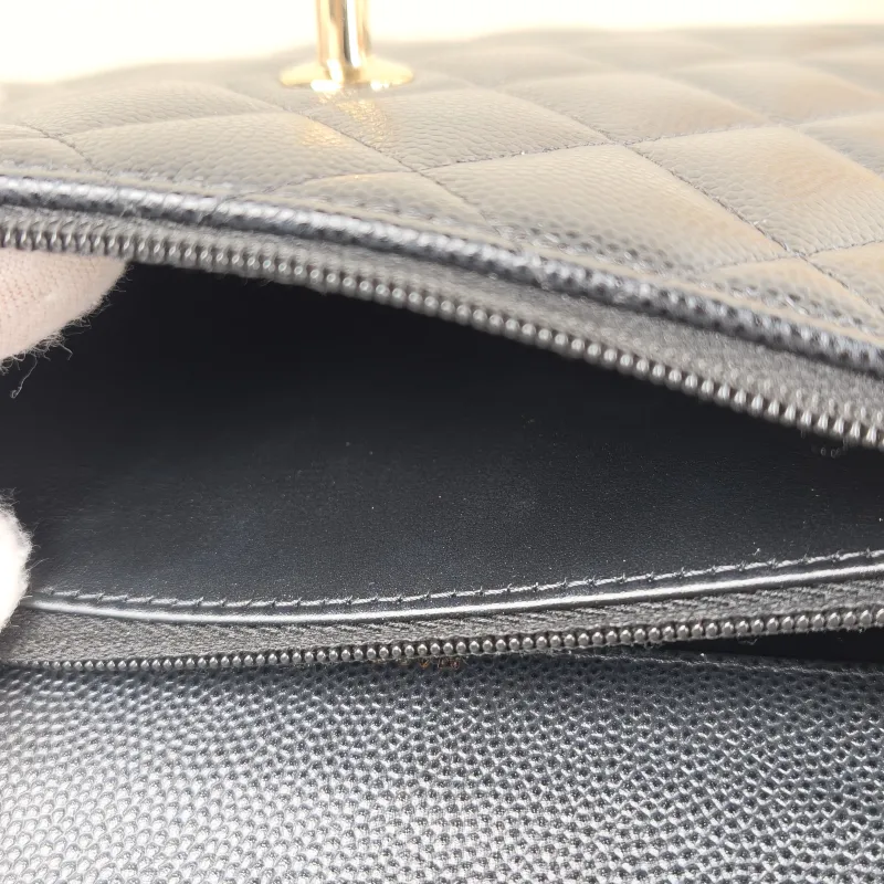 Chanel Backpack Backpack Black Grained Calfskin One Size 18.2 × 4 × 14 cm — detail view 12 of 13