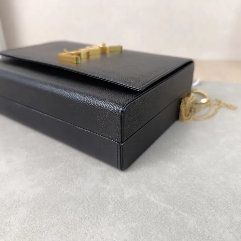 SAINT LAURENT Crossbody Bag KATE Box Chain Bag Black Calfskin One Size18 × 5.5 × 14 cm — detail view 1 of 13