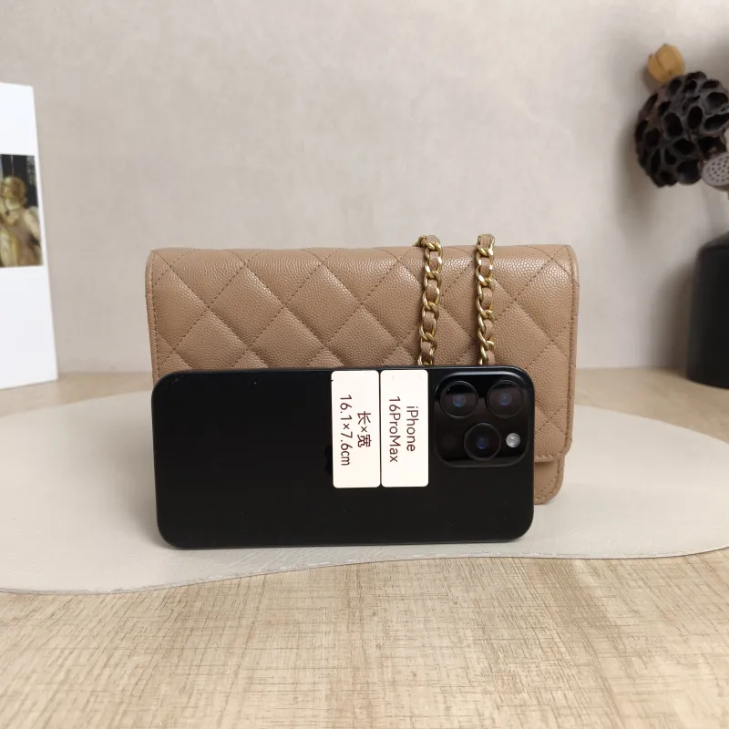 Chanel Crossbody Bag Edition cf woc Taupe Calfskin19.2 × 3.5 × 12.3 cm — cover view 2 of 6