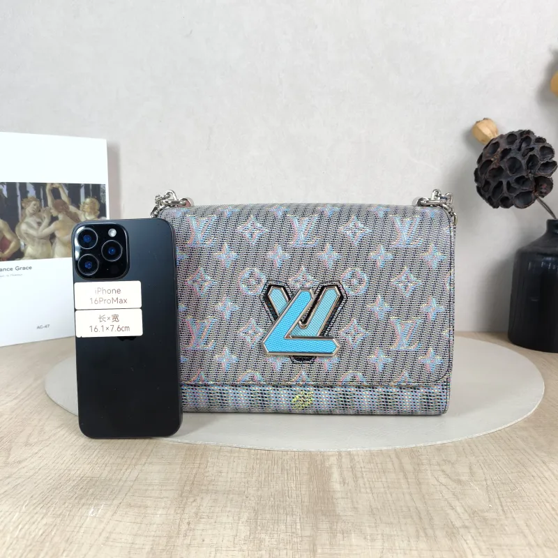 Louis Vuitton Crossbody Bag Twist Blue PVC Medium 23 × 9.5 × 17 cm — cover view 4 of 6