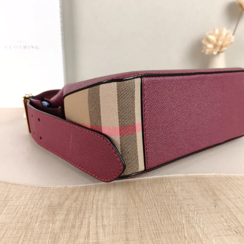 BURBERRY Crossbody Bag Crossbody Bag Red Canvas One Size27 × 9 × 21 cm — detail view 10 of 12