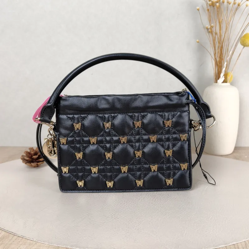 DIOR Crossbody Bag Lady Milly Chain Bag Black Lambskin 19 × 5 × 14 cm — cover view 2 of 5