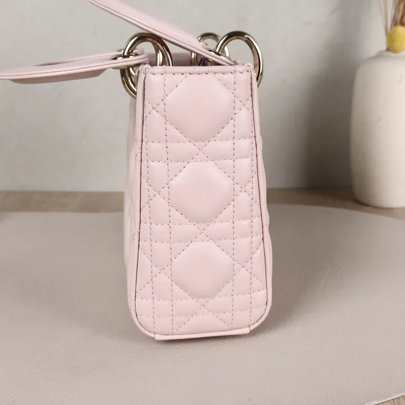DIOR Crossbody Bag Lady Lady Dior Bag Pink Lambskinmini17 × 7 × 15 cm — detail view 5 of 14