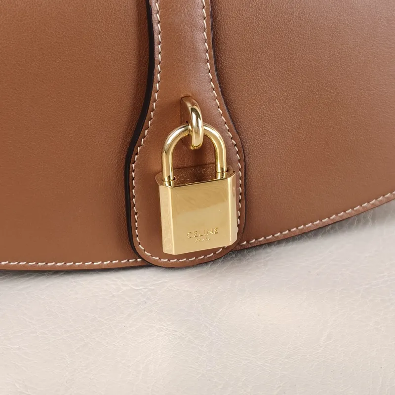 CELINE Crossbody Bag TABOU Brown Calfskin Mini 18 × 5 × 8 cm — detail view 2 of 11