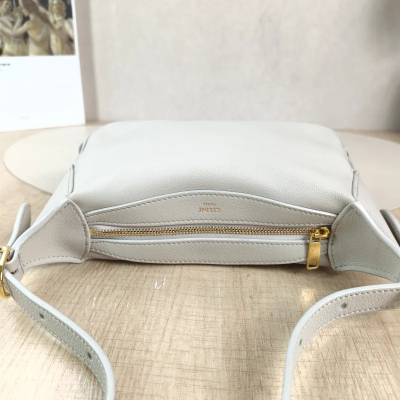 CELINE Shoulder Bag Romy Hobo Shoulder Bag White CC alfskin Small 20 × 5.5 × 15 cm — detail view 8 of 12