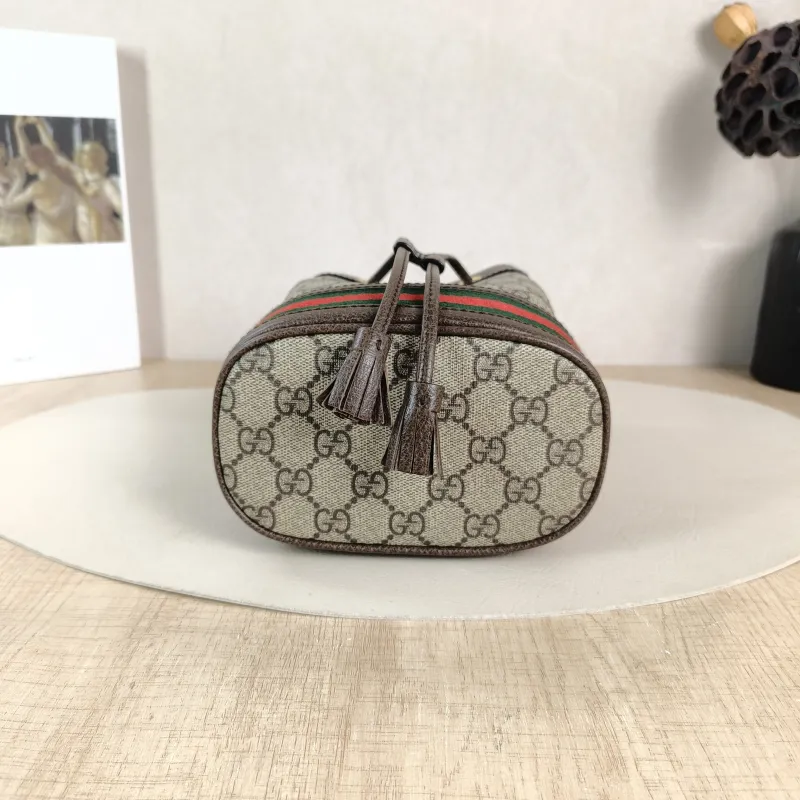 GUCCI Shoulder Bag Ophidia Bucket Bag Monogram PVC Mini 15.5 × 9 × 19 cm — cover view 4 of 5