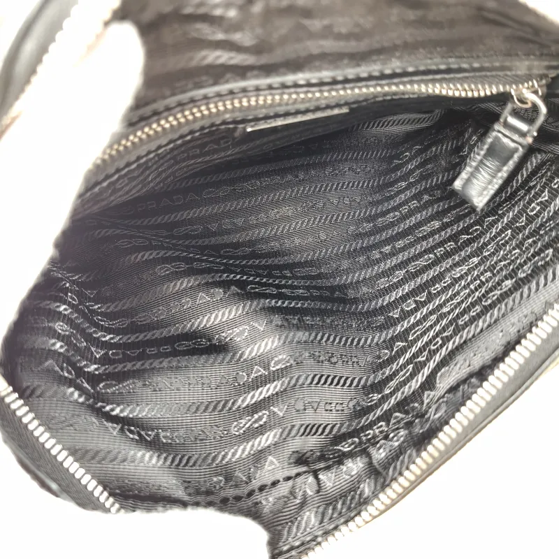 PRADA Shoulder Bag Soft Lux Messenger Bag Black Calfskin One Size 24 × 6 × 18 cm — detail view 2 of 11