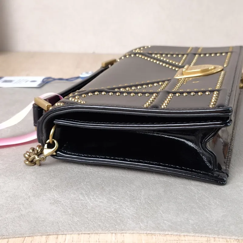 DIOR Crossbody Bag ama Black Patent Leather Mini 19 × 3 × 12 cm — detail view 7 of 12