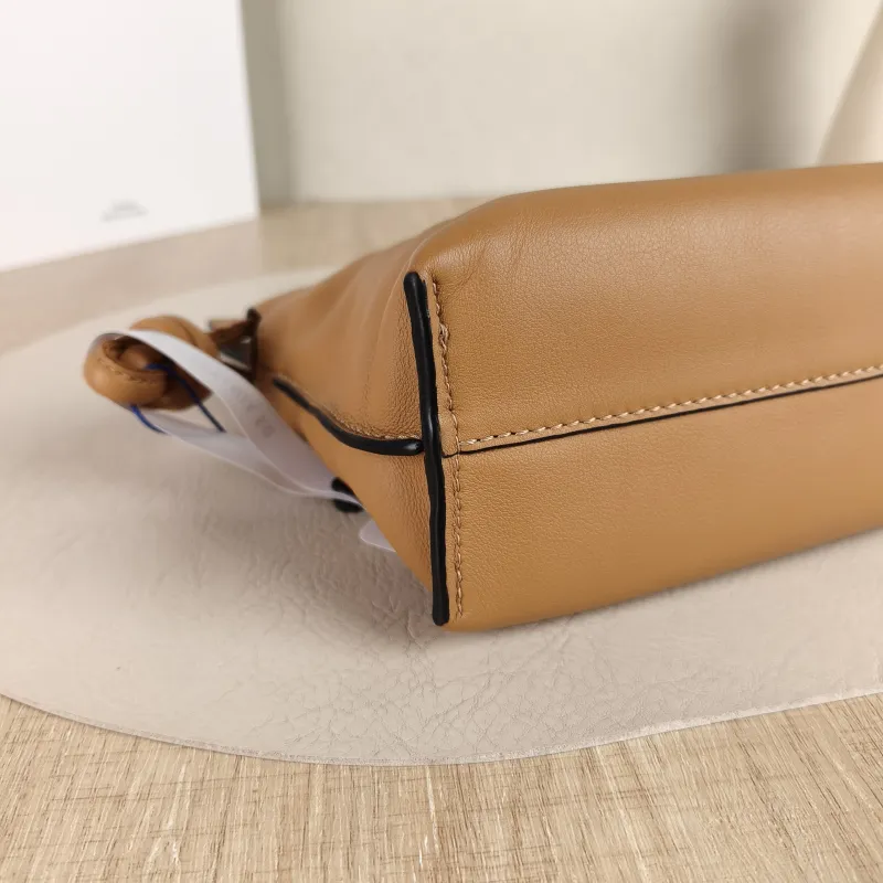 LOEWE Crossbody Bag Flamenco Brown Calfskin Mini 24 × 9 × 18 cm — detail view 9 of 10