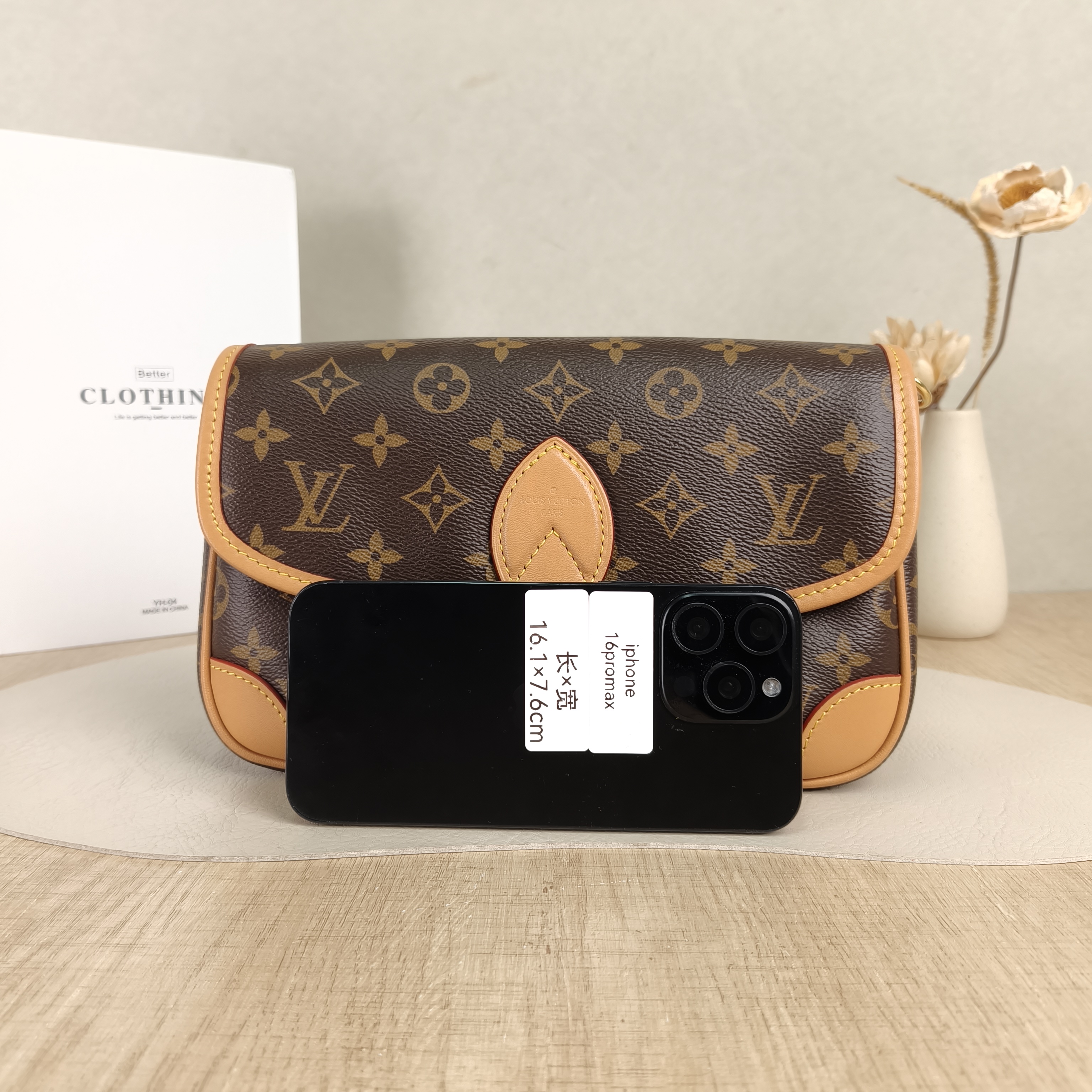 Louis Vuitton Crossbody Bag Diane Baguette Bag Shoulder Strap PVC Small24 × 9 × 15 cm — cover view 4 of 6