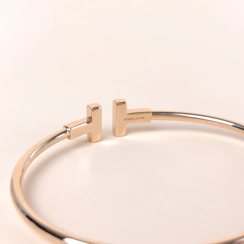 Tiffany&Co. Bangle T Collection T Rose Gold 18KR ose Gold One Size 16.4cm — cover view 4 of 6