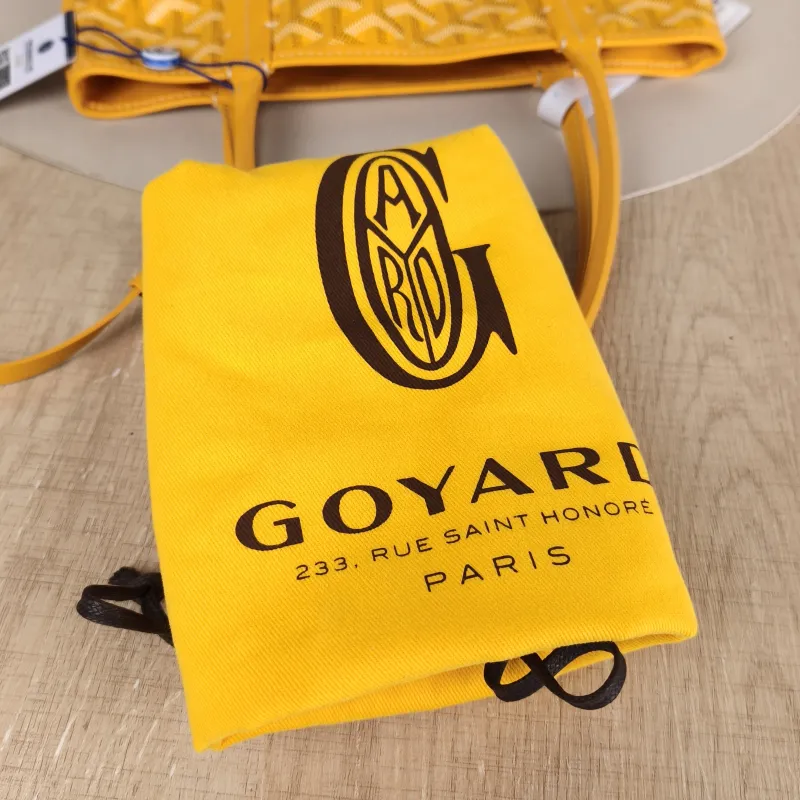 GOYARD Top Handle Bag ANJOU Shopping Tote Yellow PV Cmini19.5 × 9 × 19.5 cm — detail view 9 of 11
