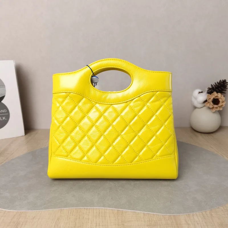 Chanel Crossbody Bag 31Bag Yellow Waxed Leather Mini 23 × 5.5 × 22 cm — cover view 5 of 5
