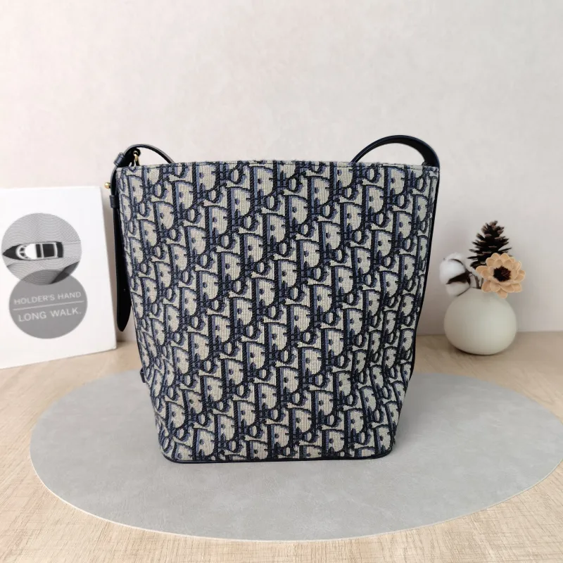 DIOR Shoulder Bag star Bucket Bucket Bag Blue Canvas Small24 × 15 × 24 cm — cover view 4 of 6