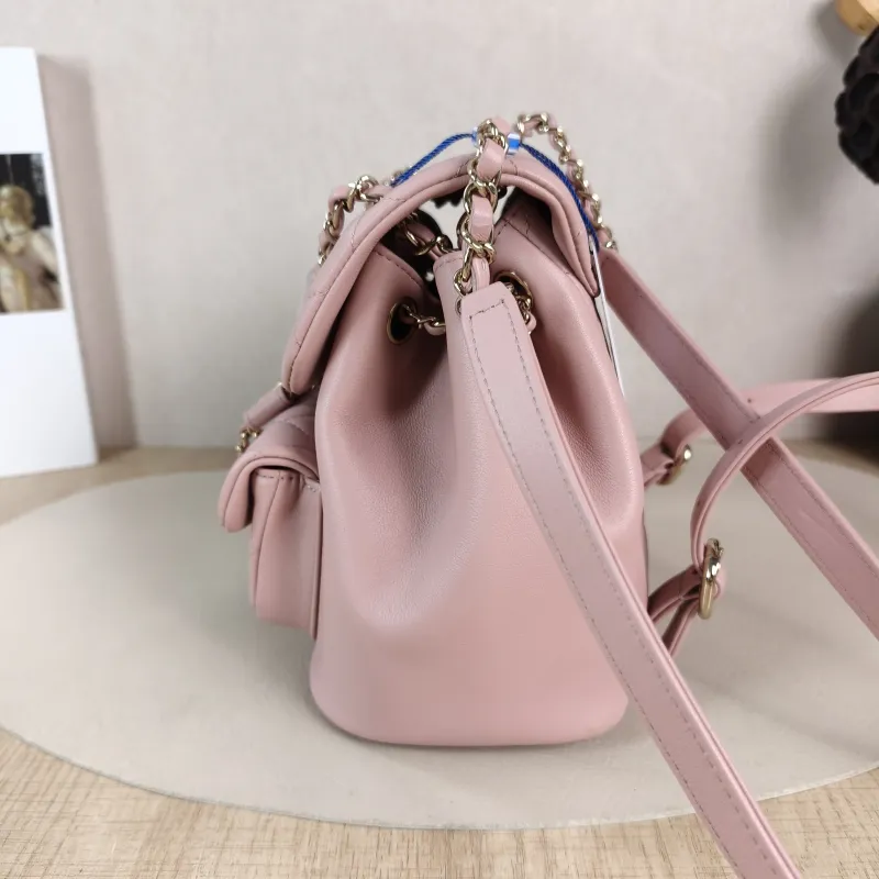 Chanel Backpack Duma Pink Calfskin Small 18 × 12 × 18.5 cm — detail view 5 of 11