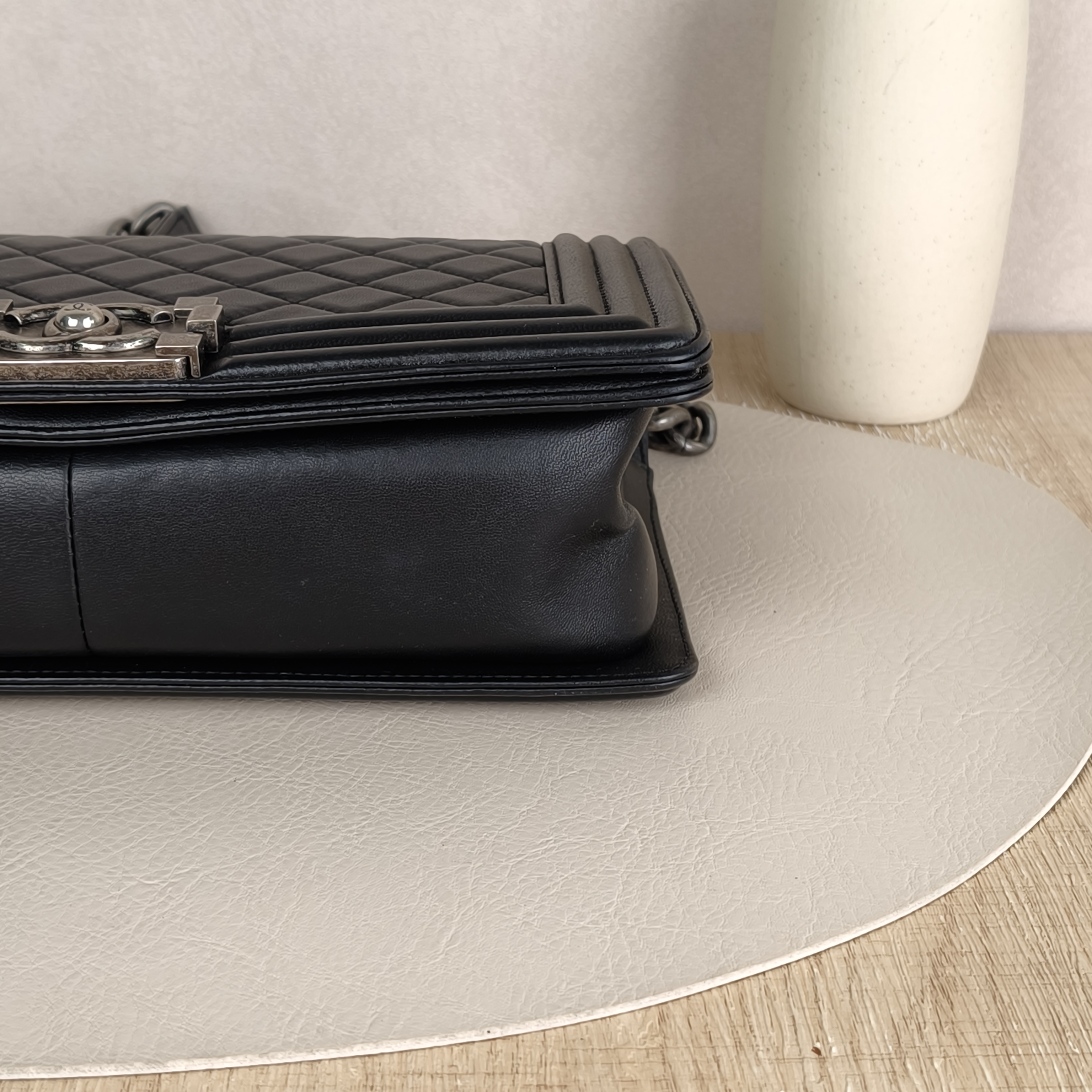 Chanel leboy Medium Black Lambskin21 · Dust Bag · 25 × 9 × 15 cm — cover view 8 of 8