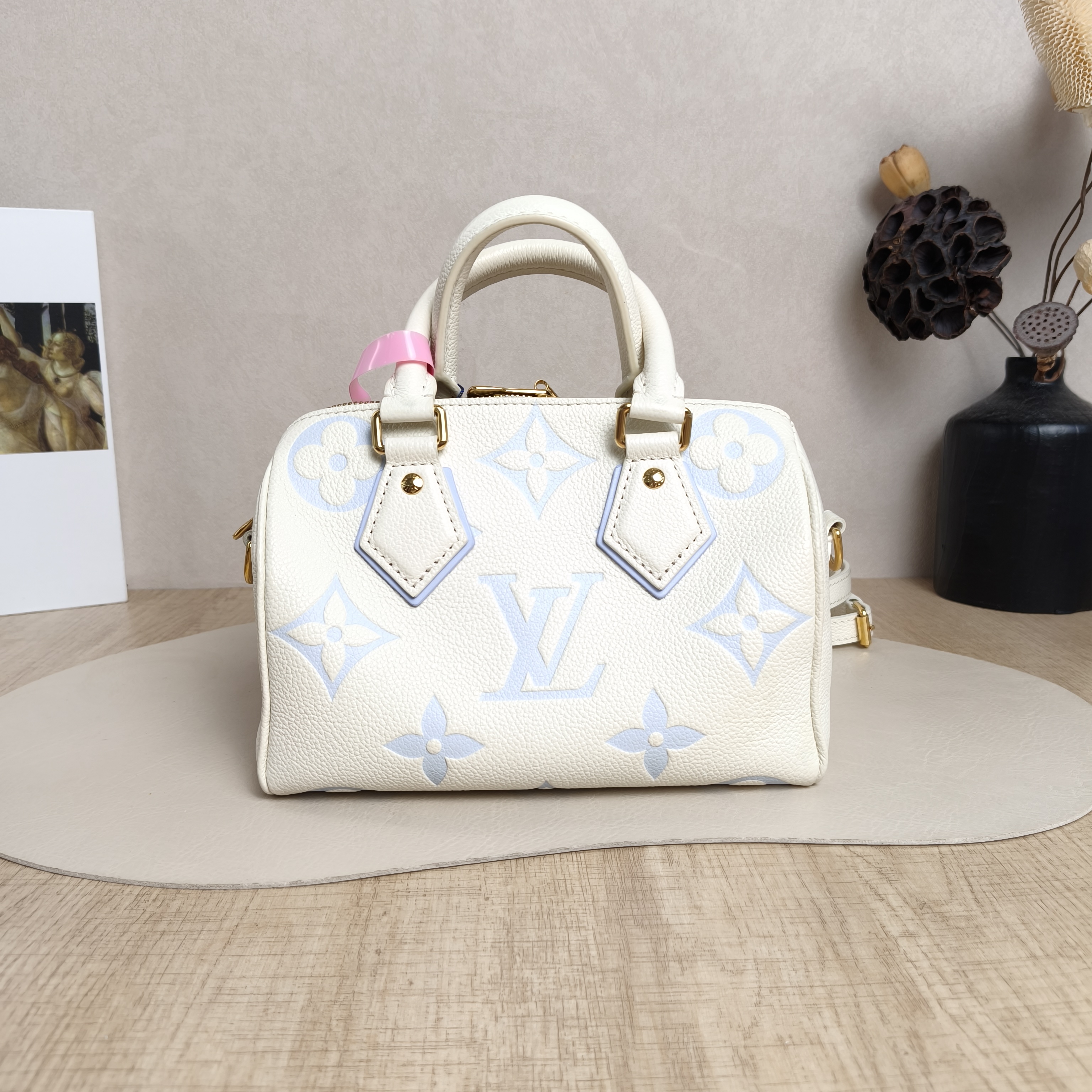 Louis Vuitton Crossbody Bag Speedy20 White · Blue Empreinte Embossed Calfskin Monogram Small20.5 × 12 × 13.5 cm — cover view 4 of 6