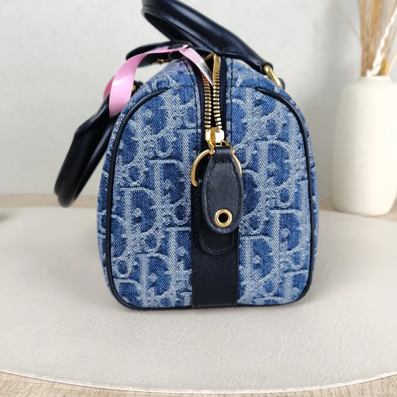 DIOR Crossbody Bag Groove 20 Top Handle Bag Blue Small 20.5 × 12 × 13.5 cm — detail view 1 of 12