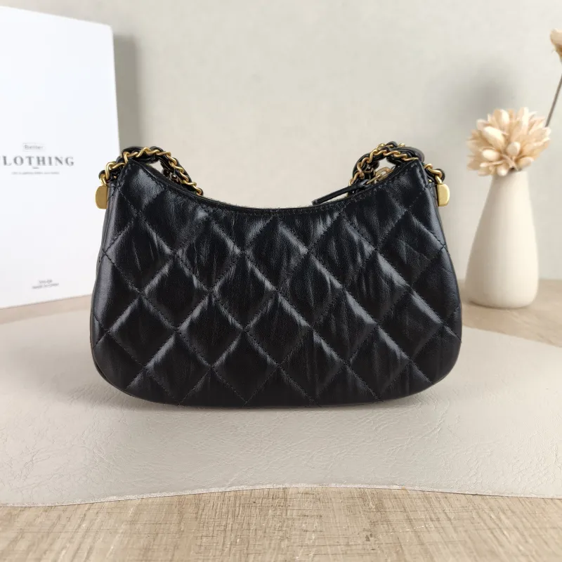 Chanel Shoulder Bag hobo 19 Black Lambskin Small 20 × 4.5 × 13 cm — cover view 3 of 5