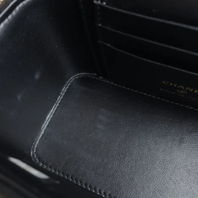 Chanel Crossbody Bag Edition Woven Black Calfskin Mini 16 × 8 × 9.5 cm — detail view 2 of 12