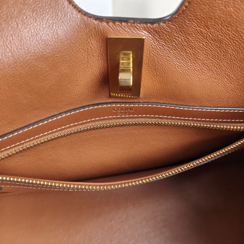 CELINE Shoulder Bag Cabas 16 Tote Bag Caramel Calfskin Large 37 × 14 × 26 cm — detail view 8 of 11