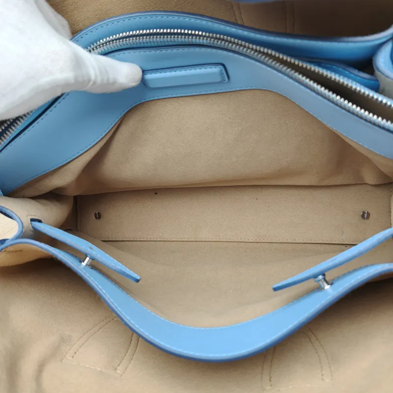 MCM Shoulder Bag Tote Bag Blue Calfskin One Size 31 × 15 × 22 cm — detail view 14 of 15