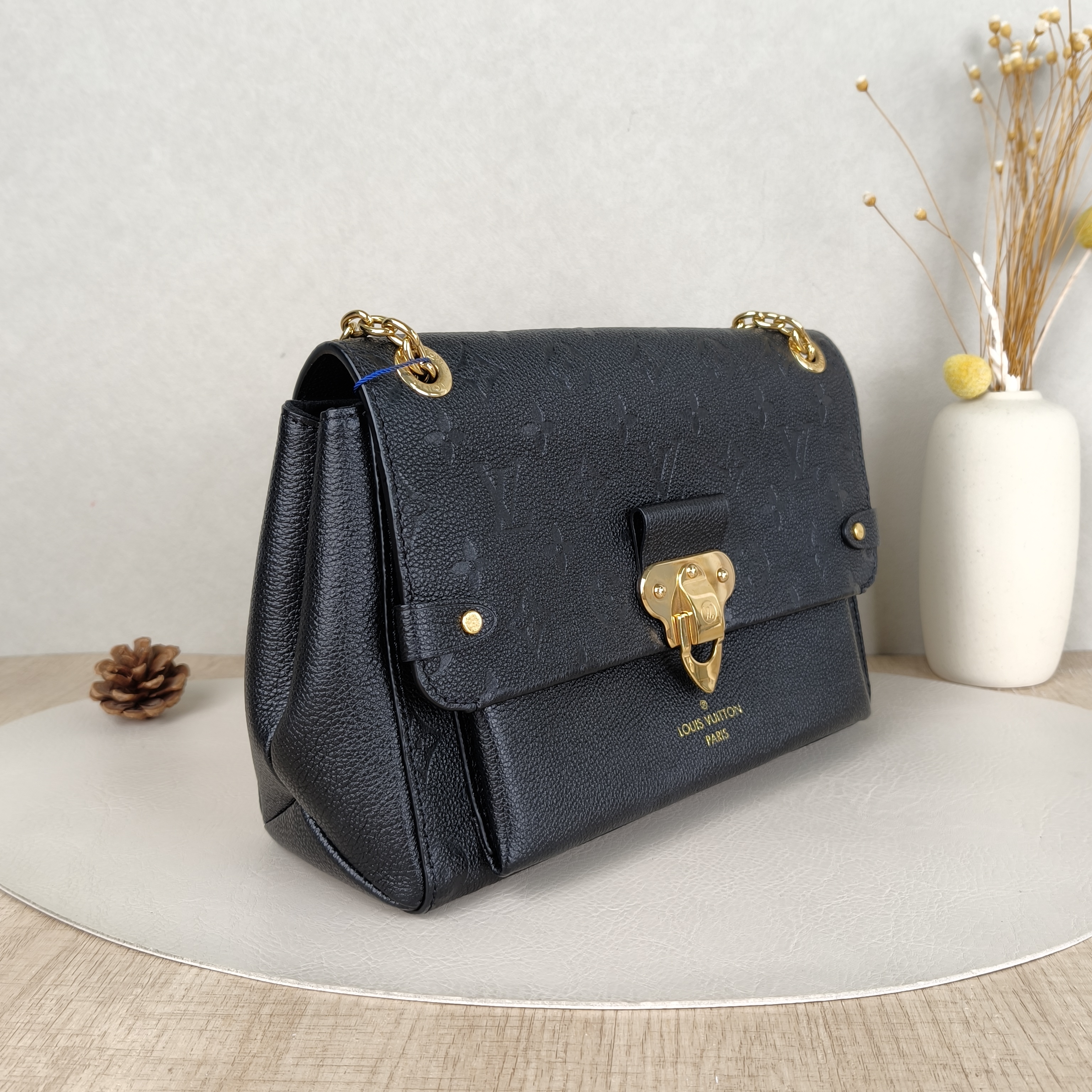 Louis Vuitton Shoulder Bag VAVIN Black Empreinte Embossed Calfskin Monogram Small25 × 9.5 × 17 cm — cover view 3 of 5