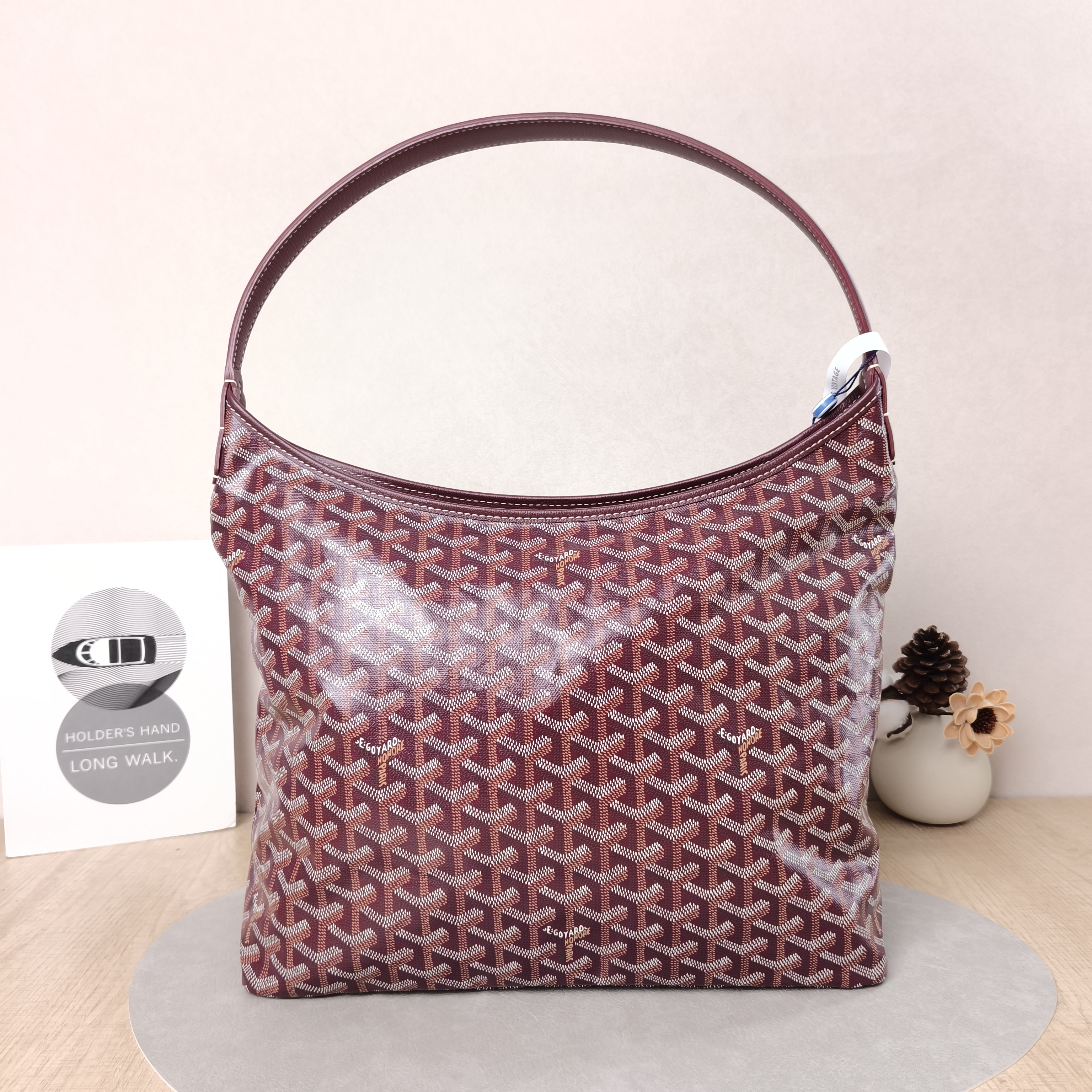 GOYARD Shoulder Bag Boheme Hobo​ Red PVC Small43 × 14 × 27 cm