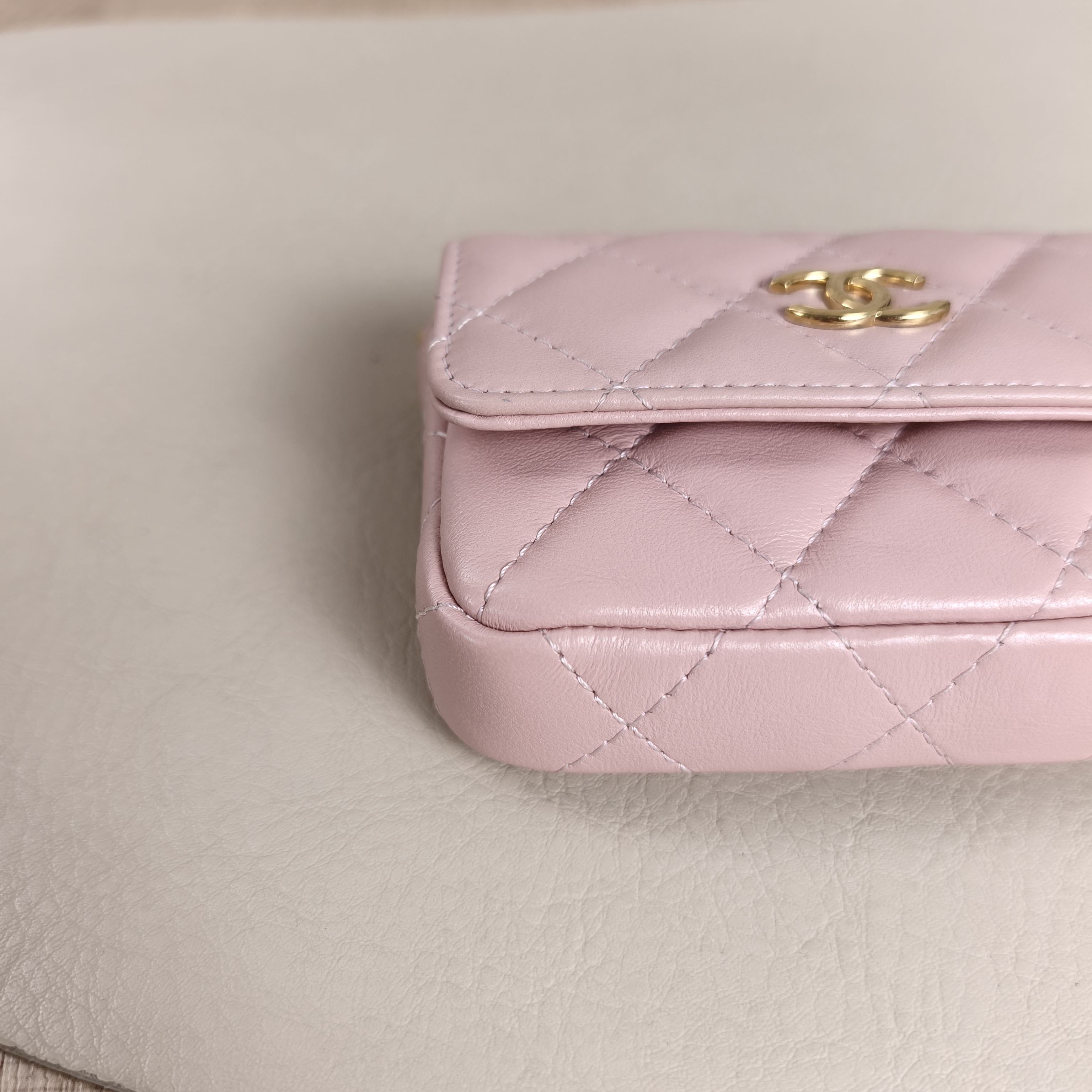 Chanel Wallet Wallet Pink Lambskin One Size10 × 2 × 8 cm — cover view 8 of 10