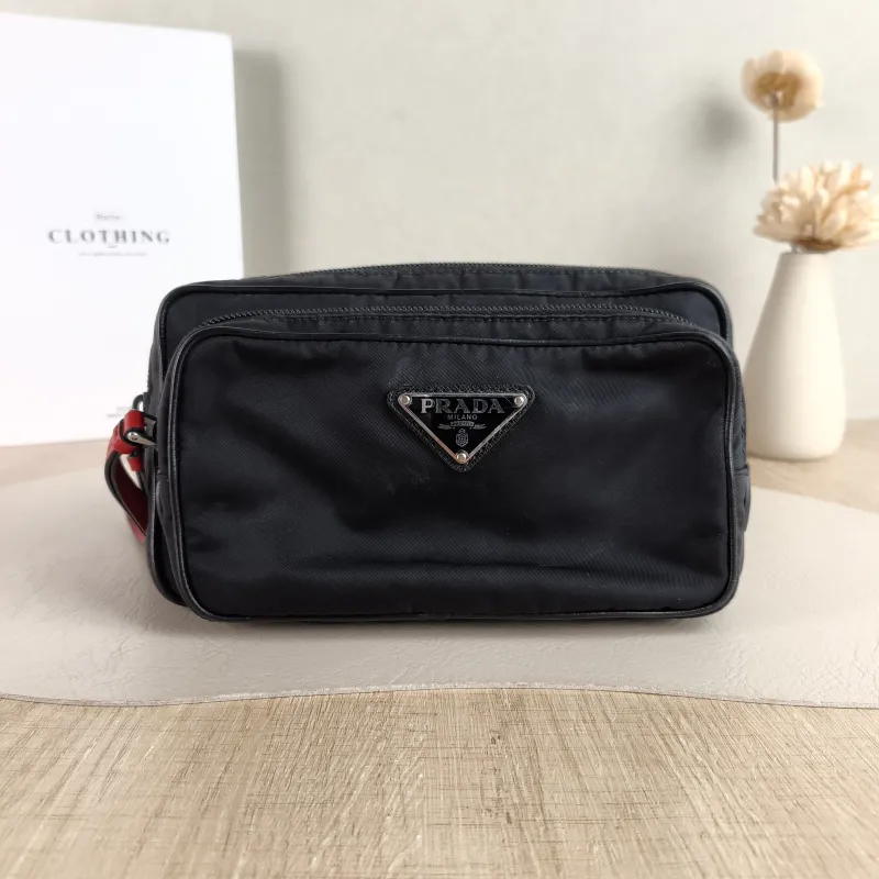 PRADA Belt Bag Belt Bag Black Nylon One Size 22 × 4 × 14 cm