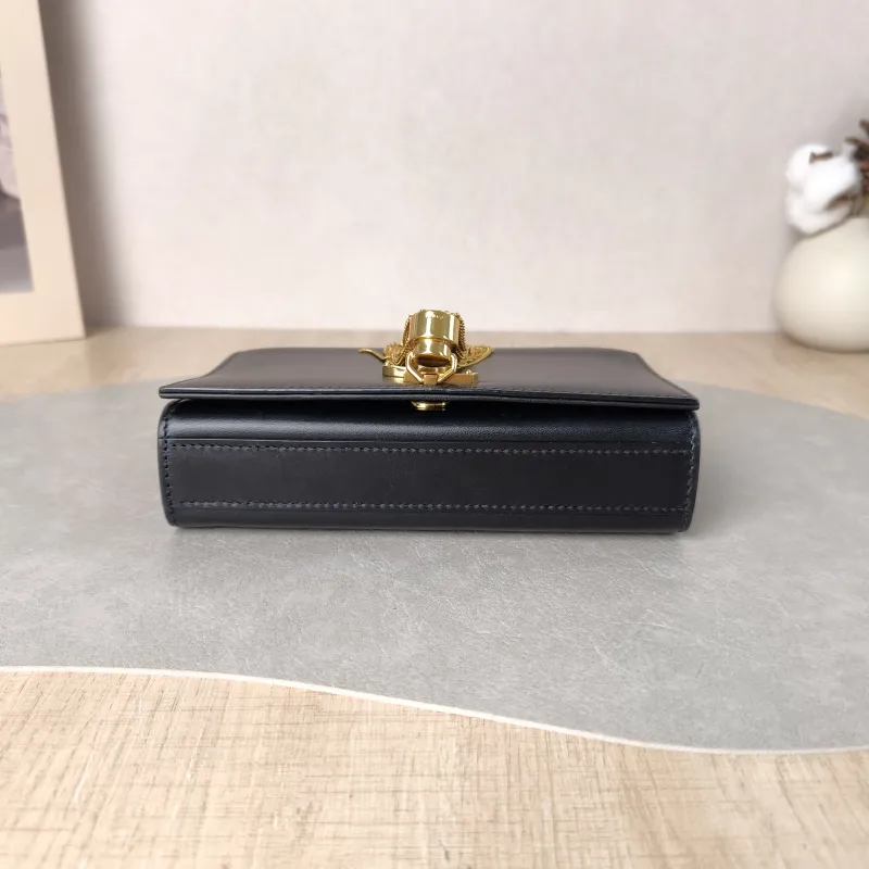 SAINT LAURENT Crossbody Bag KATE Black Calfskin Mini 17 × 5 × 11.5 cm — cover view 5 of 5