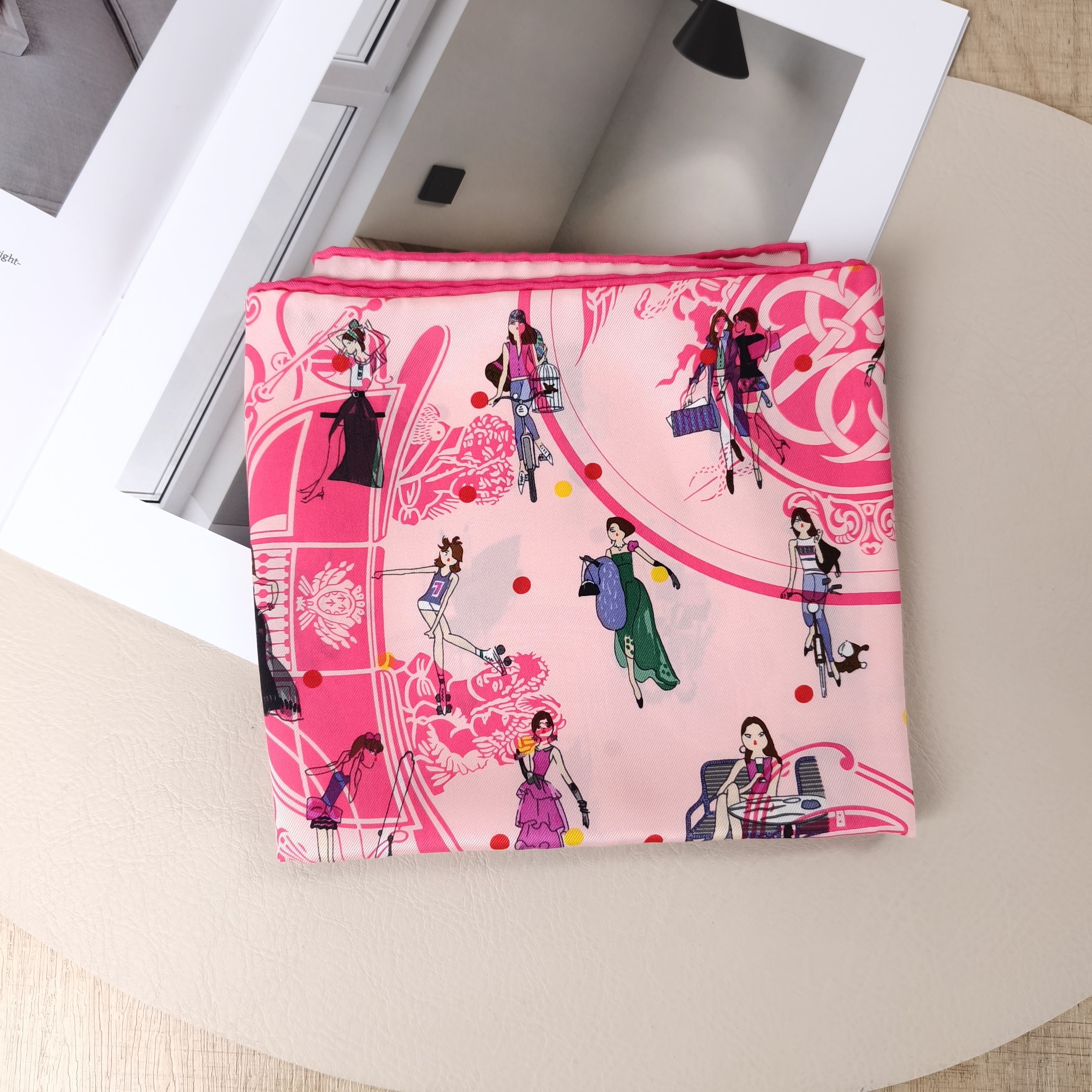 Hermès Pink Silk One Size67*67 — cover view 9 of 13