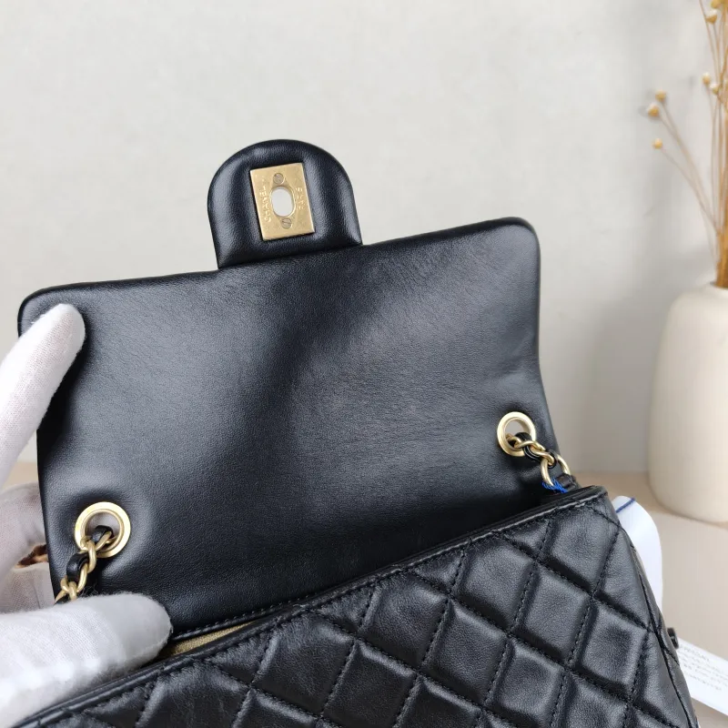 Chanel Crossbody Bag Classic Flap Large Mini CF Mini Black with Gold-Tone Hardware Lambskin mini 20 × 6 × 12 cm 29 — detail view 5 of 15