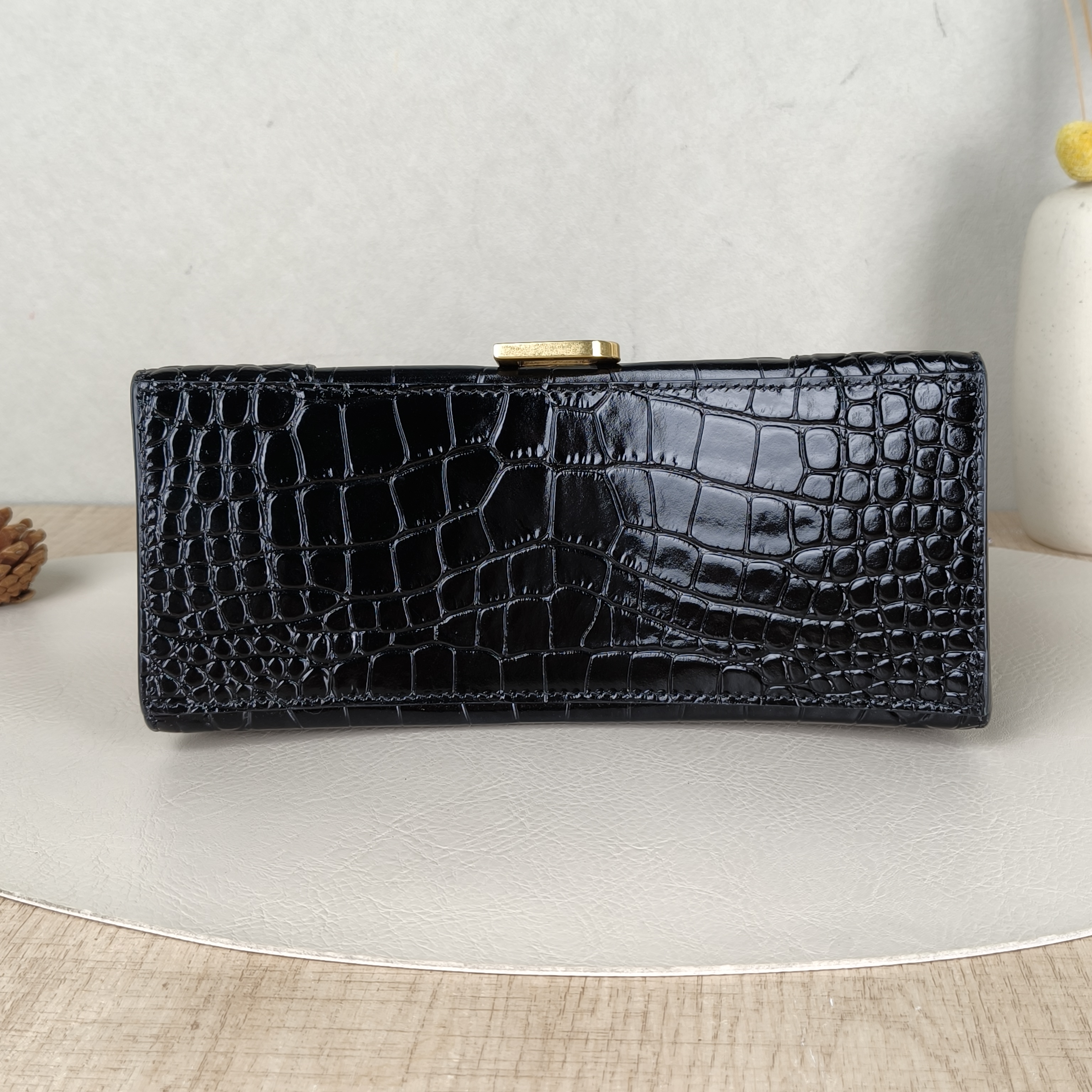 BALENCIAGA Crossbody Bag Hourglass Hourglass Bag Black CC alfskin Small23 × 10 × 14 cm — cover view 2 of 5