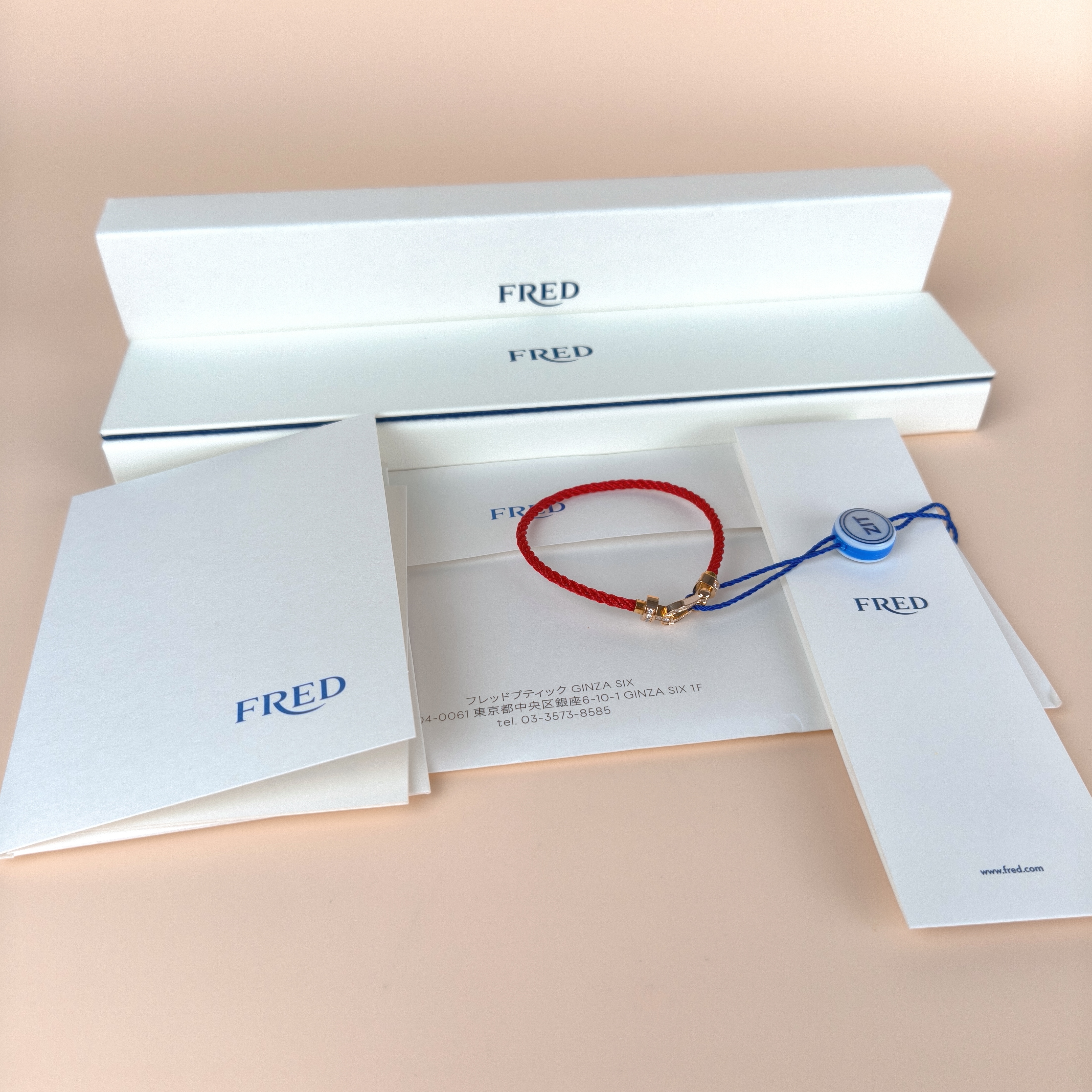 FRED Bracelet Force 10 Collection Bracelet Gold Diamond18KR ose Gold Medium2*1cm — cover view 2 of 7