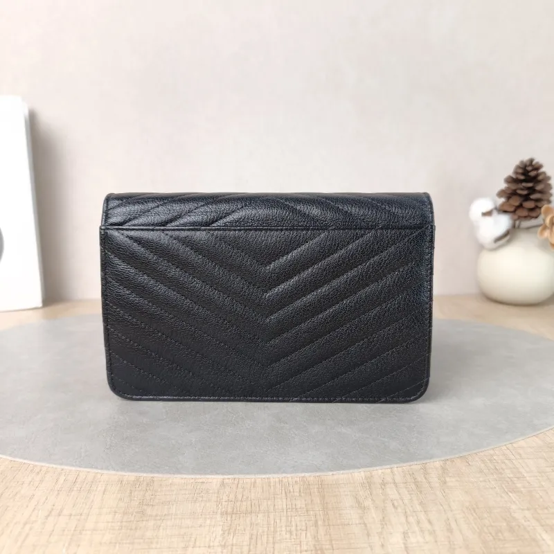 Chanel Crossbody Bag Classic Flap WOC CF WOCWOC Bag Black Calfskinmini19.2 × 3.5 × 12.3 cm — cover view 3 of 6