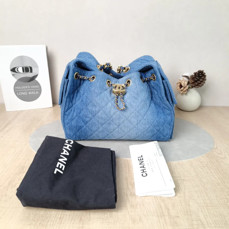 Chanel Shoulder Bag 25Bag Blue Small 26 × 14 × 30 cm — cover view 4 of 6