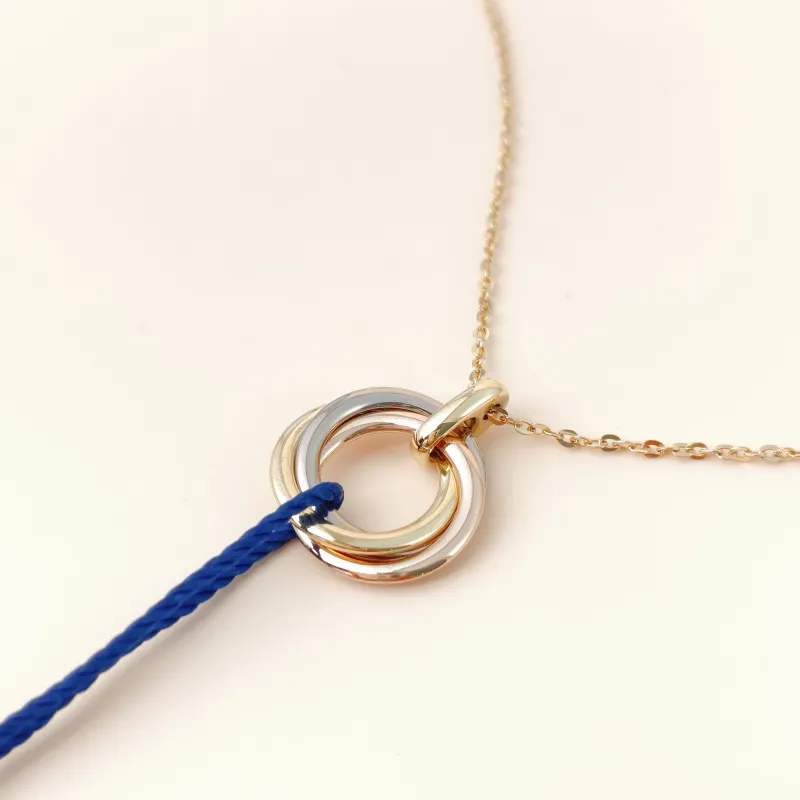 CARTIER Necklace Trinity Collection Necklace 18KW hite Gold Yellow Gold Rose Gold Small 42cm — cover view 10 of 10