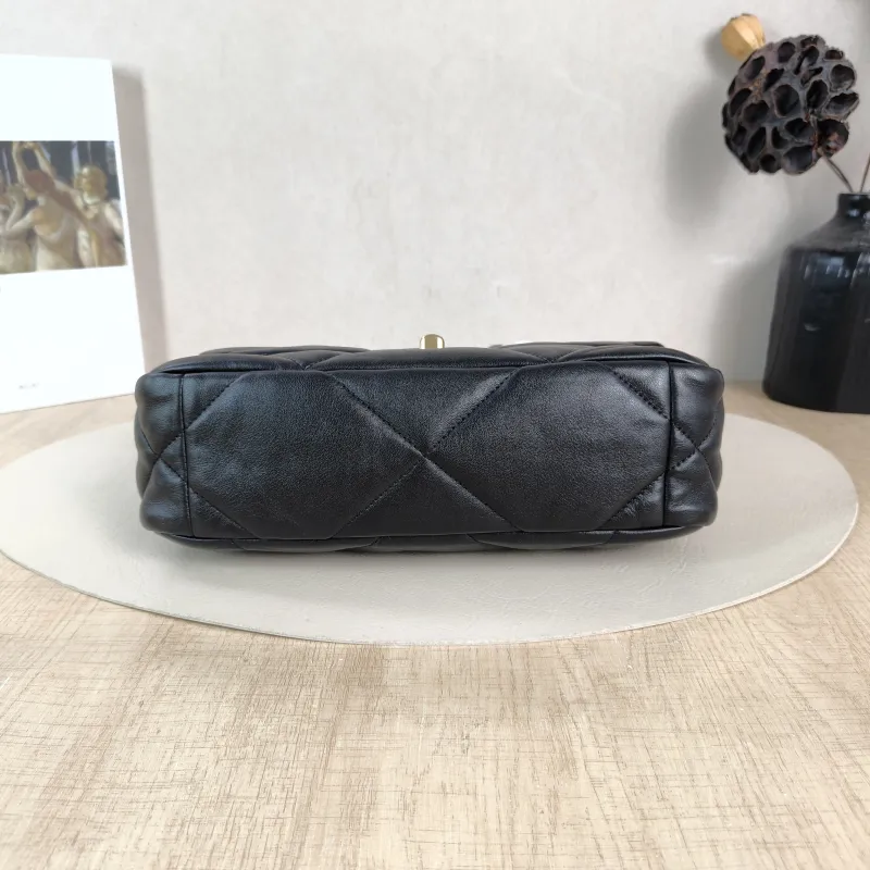 Chanel Crossbody Bag 19Bag Black SL ambskin Small 26 × 9 × 16 cm — cover view 4 of 6