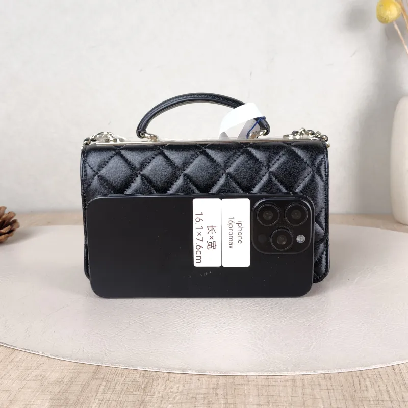 Chanel Crossbody Bag trendy cc woc Black Lambskin Mini 19.2 × 3.5 × 12.3 cm — cover view 6 of 6