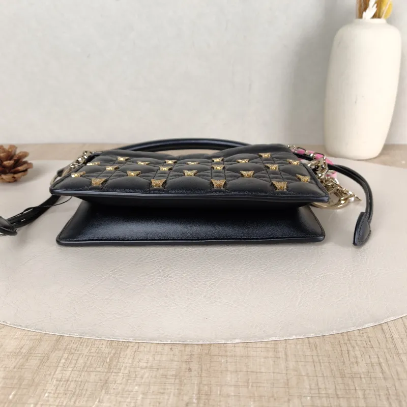 DIOR Crossbody Bag Lady Milly Chain Bag Black Lambskin 19 × 5 × 14 cm — cover view 4 of 5