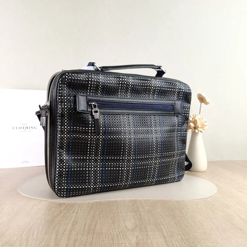 DIOR Top Handle Bag Top Handle Bag Black Calfskin 35 × 9 × 27.5 cm — cover view 4 of 4