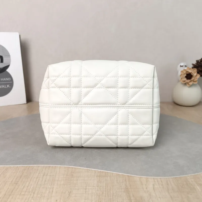 DIOR Top Handle Bag TOUJOURS Edition White Calfskin Small 18.5 × 12 × 18.5 cm — cover view 5 of 6