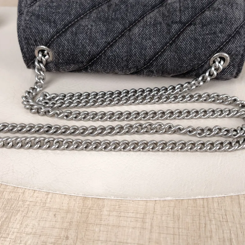 BALENCIAGA Crossbody Bag CRUSH Chain Bag Grey xs Small 22 × 5 × 10 cm — detail view 1 of 12