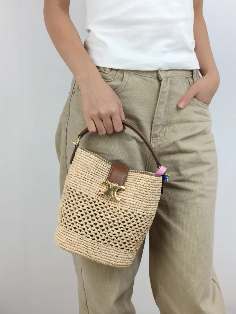 CELINE Crossbody Bag Louise Bucket Bag Small 16 × 12 × 19 cm — on-model view 1 of 3