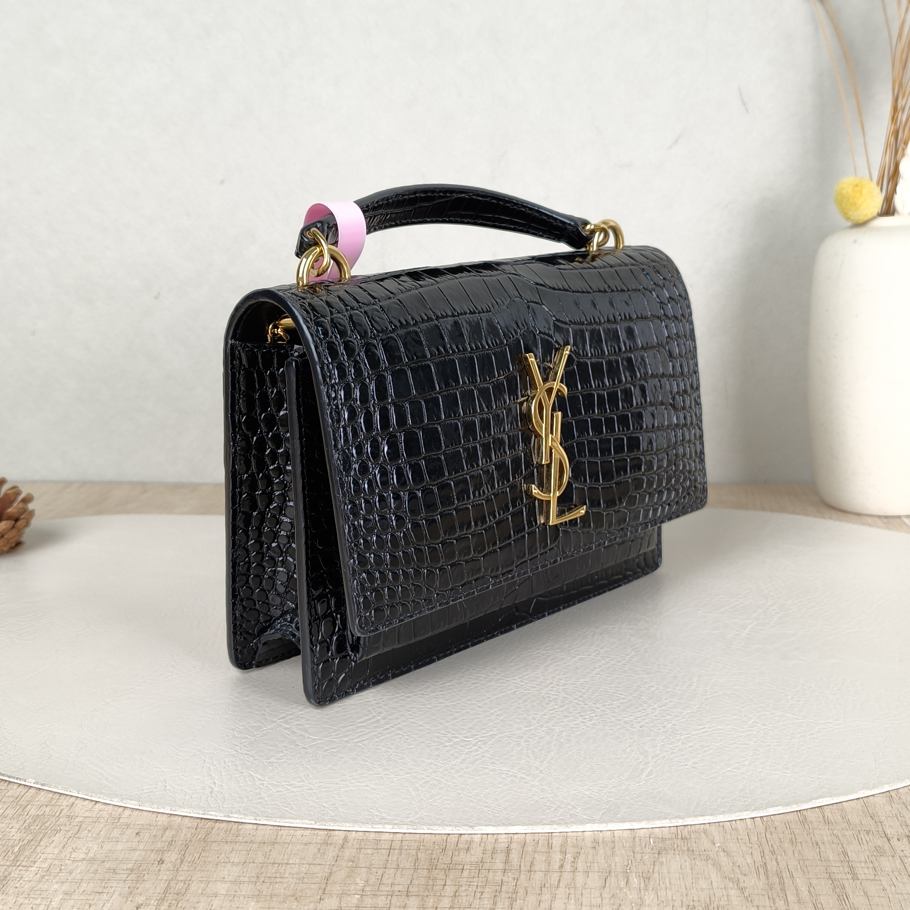SAINT LAURENT Crossbody Bag SUNSET Wallet Black CC alfskin19 × 5.5 × 14 cm — cover view 4 of 5